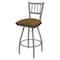 Holland Bar Stool Co 25" Swivel Counter Stool, Nickel Finish, Canter Saddle Seat X810 - alternate 1